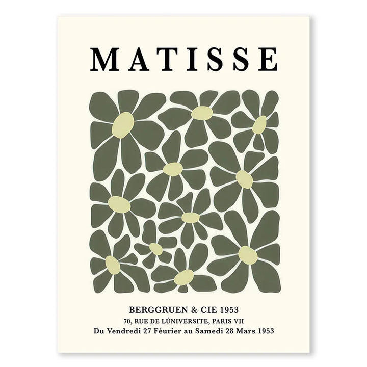 Green Abstract Bauhaus Canvas Poster for Wall Decor