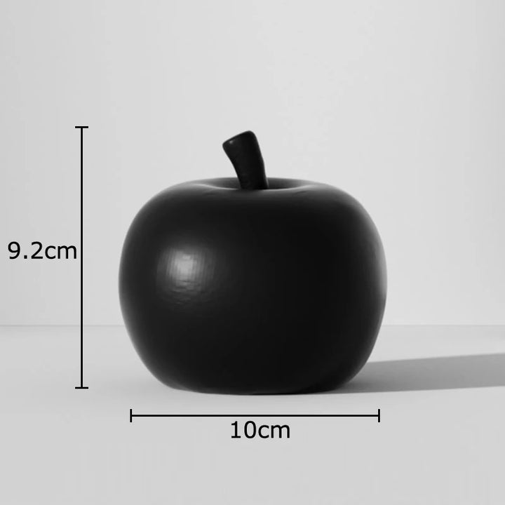 Black & White Stripe Fruit Statue – Modern Resin Decor