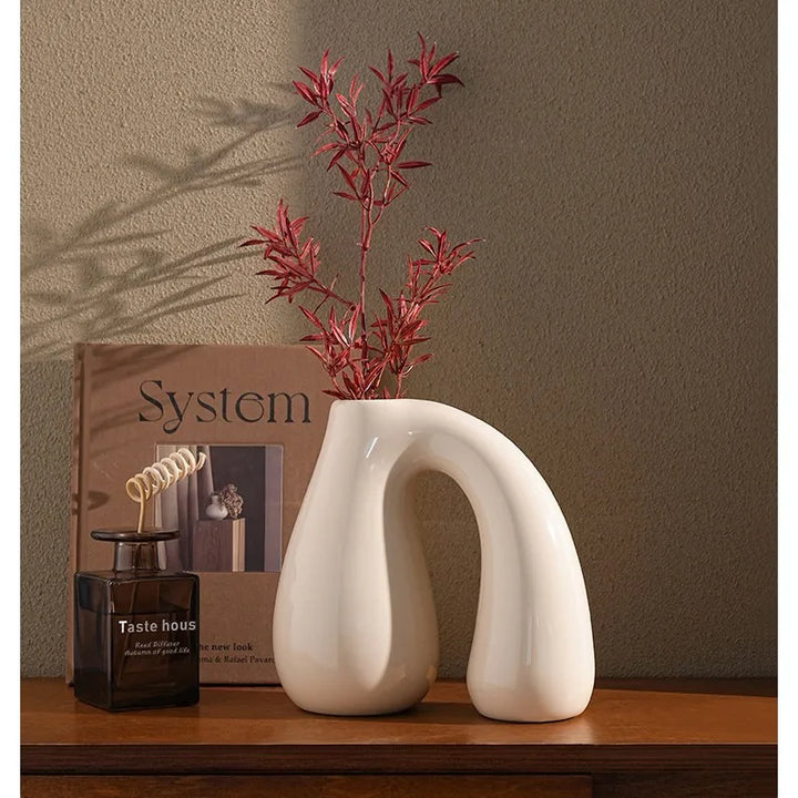 Nordic Chic Ceramic Vase – Modern Centerpiece Decoration