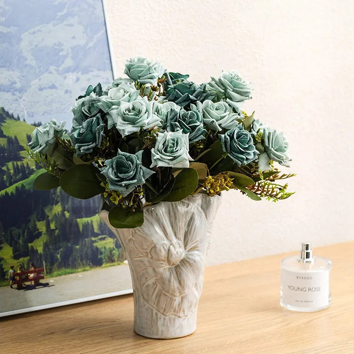 Retro Ceramic Vase – Modern Tabletop Flower Decor