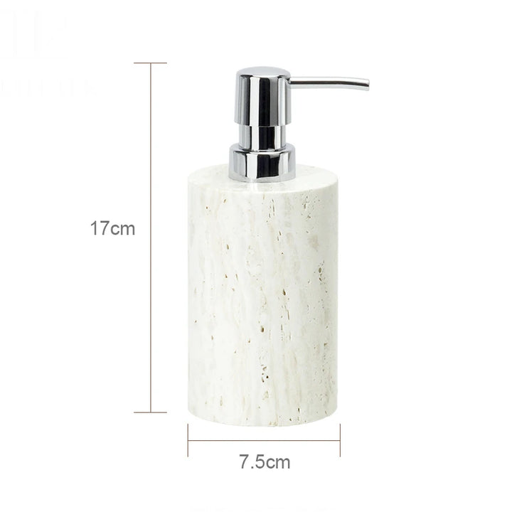 Beige Travertine Bathroom Set – Natural Marble Accessories