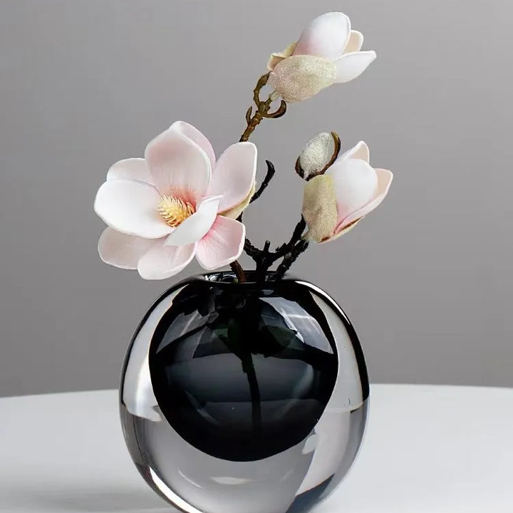 Transparent Crystal Glass Vase – Modern Flower Arrangement Decor