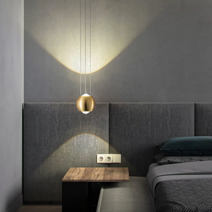 Modern Gold Pendant Lamp – Nordic Egg-Shaped LED Light