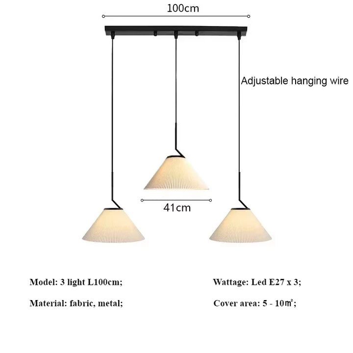 Pleated Fabric Pendant Light – Modern Nordic Ceiling Lamp