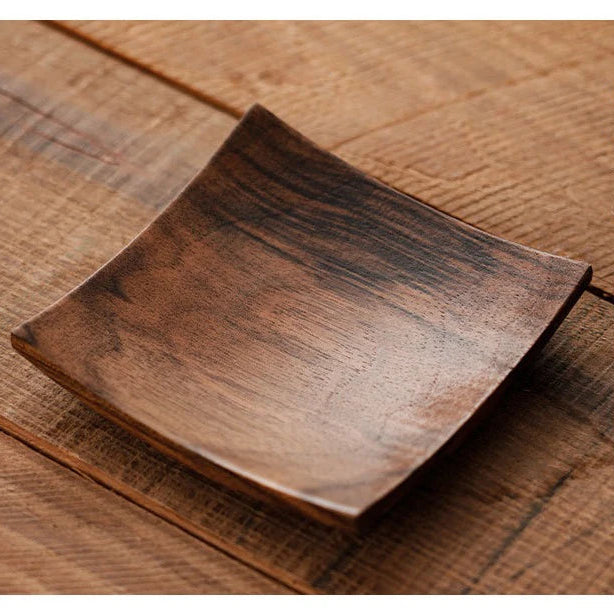 Japanese Black Walnut Wood Snack Tray – Dessert & Tea Table