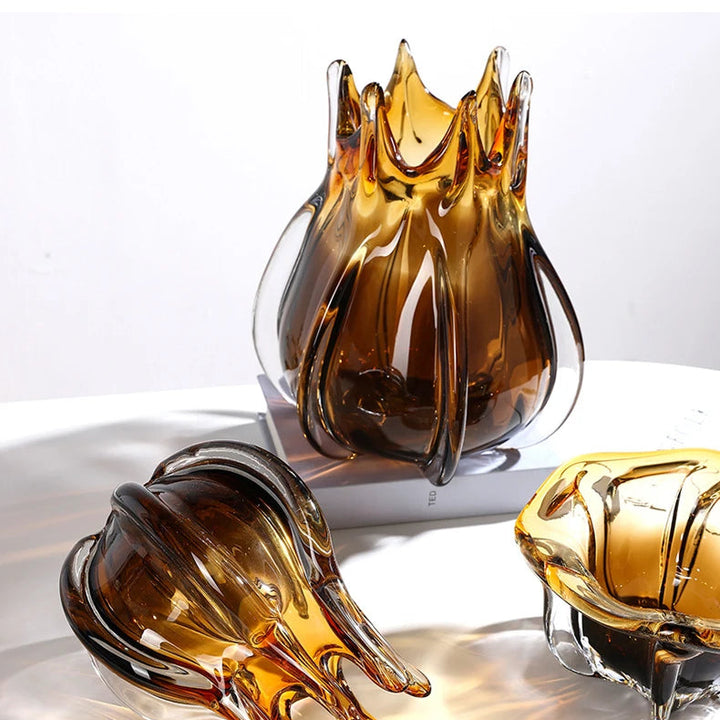 Creative Bud Glass Vase – Modern Transparent Flower Pot