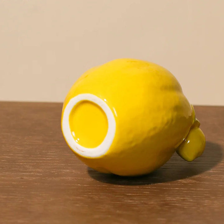 Creative Lemon Ceramic Vase – Modern Fruit Decor