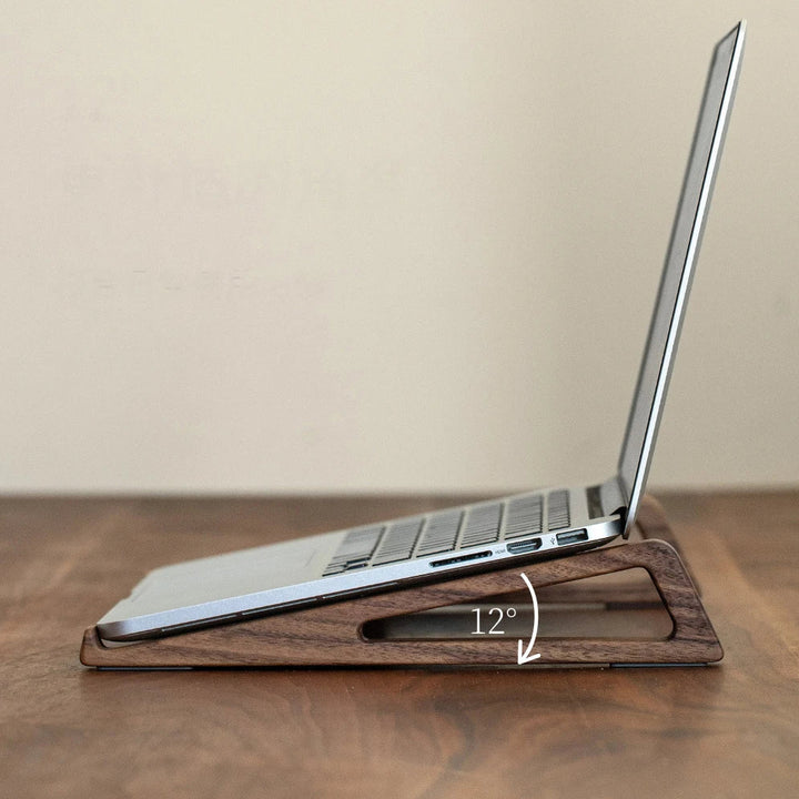 Wooden Adjustable Laptop Stand – Portable Ergonomic Foldable Desk Riser