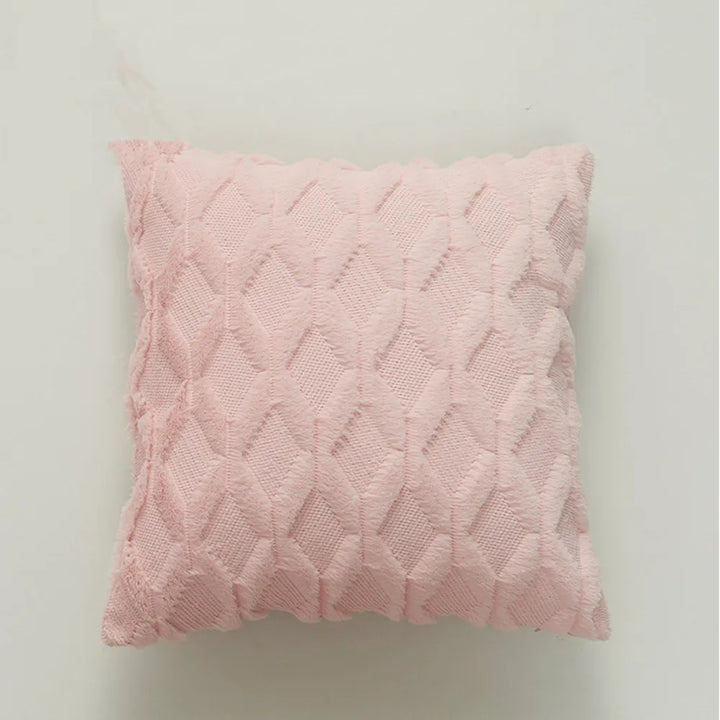 Luxury Plush Embroidered Cushion Cover – Soft Faux Wool