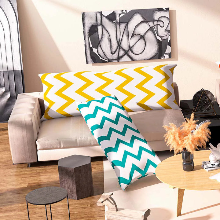 Nordic Cotton Long Pillow Case – Soft Wave Body Pillow Cover