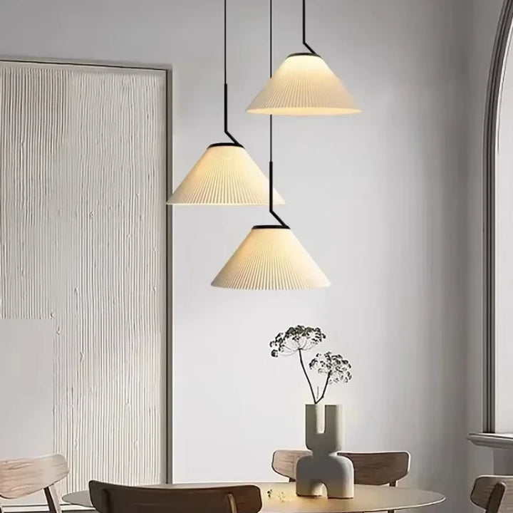 Pleated Fabric Pendant Light – Modern Nordic Ceiling Lamp