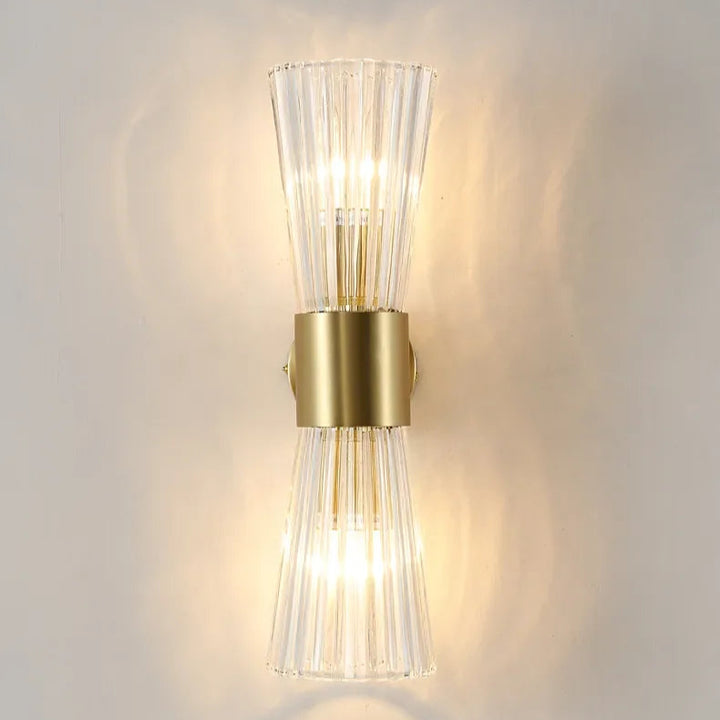 Modern Crystal Wall Lamp – Golden Electroplated Sconce