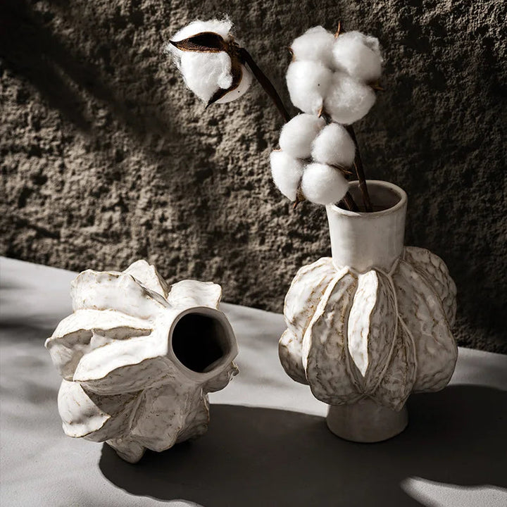 Unique Ceramic Nordic Vase – Modern Boho Table Centerpiece