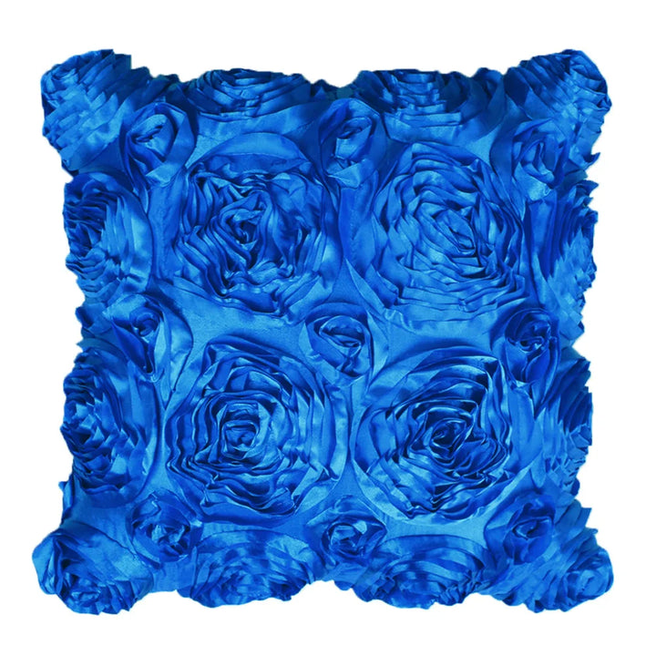 Rose Embroidered Pillow Cover – Decorative Cushion