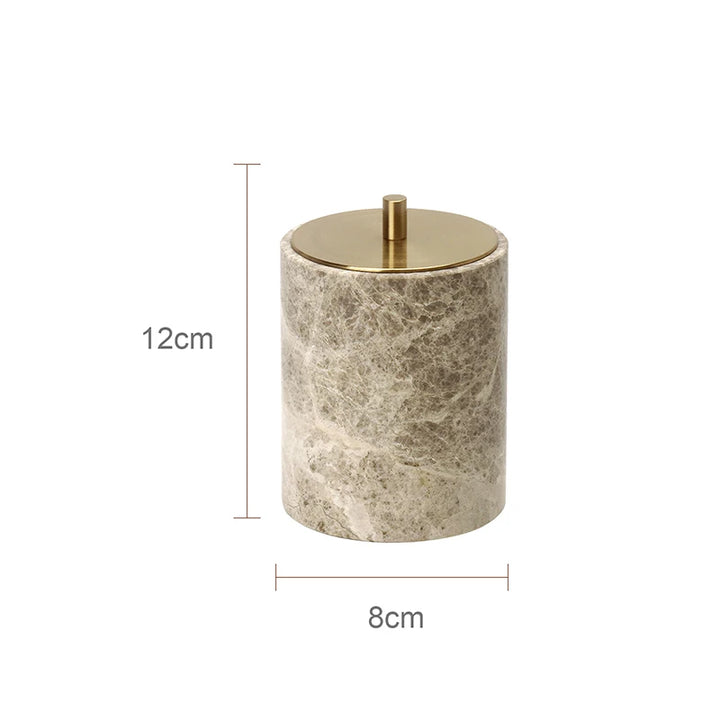 Emperador Marble Bathroom Set – Natural Stone Soap Dish & Tray