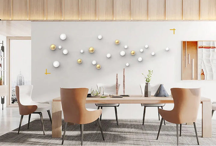 Minimalist Decorative Ball Wall Hanging – Modern Aesthetic Room Ornament