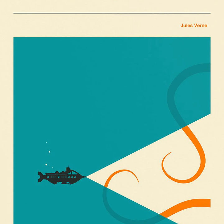 Minimalist Classic Book Cover Poster – Moby-Dick & Alice in Wonderland Canvas Wall Art | Literary Home Decor Print