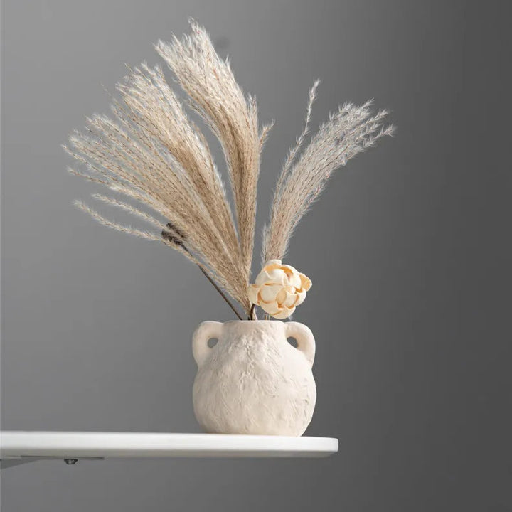 Mini Ceramic Bud Vase – Stone-Look Small Flower Pot Decor