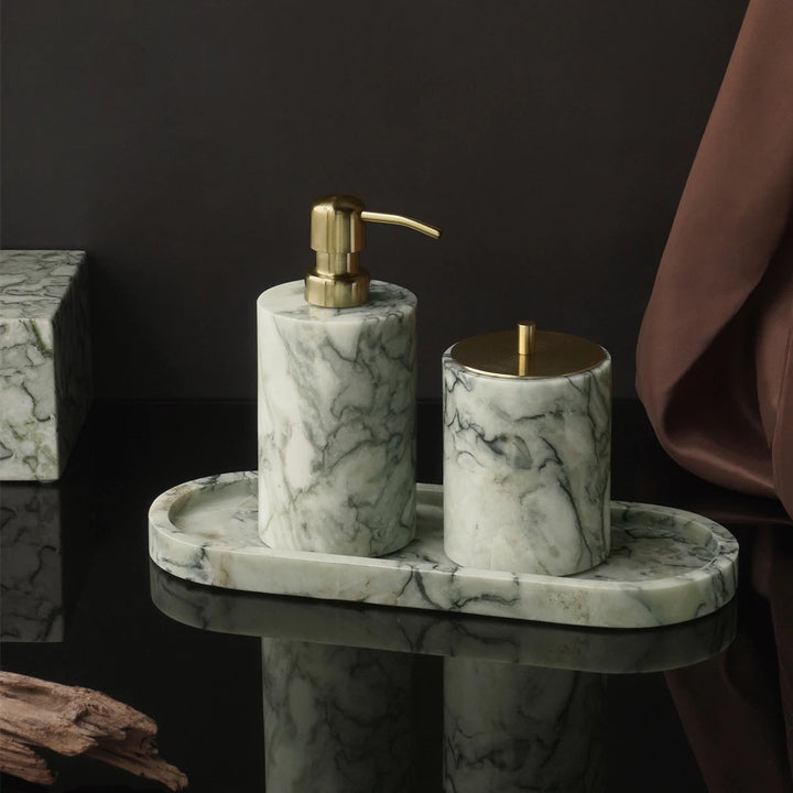 Cold Emerald Marble Bathroom Accessories Set
