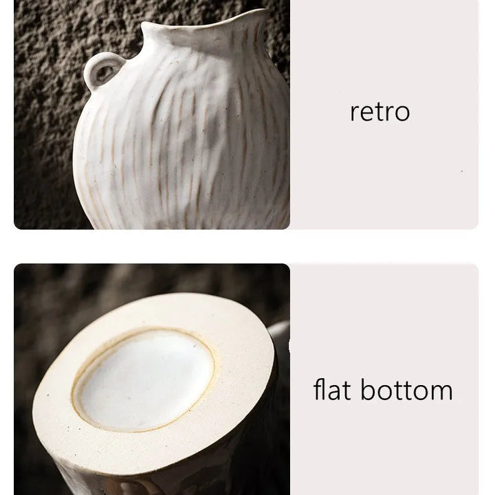 Wabi Sabi Ceramic Vase – Nordic Tabletop Home Decor