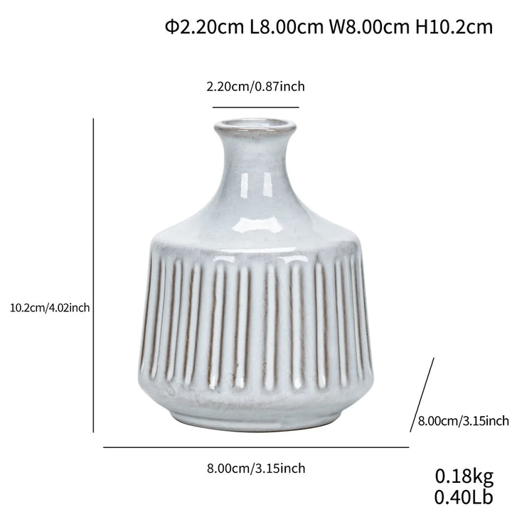 Mini Matte Ceramic Bud Vase – Modern Nordic Table Décor