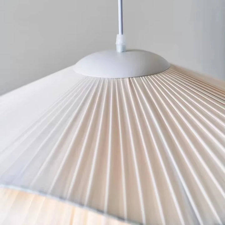 Nordic Fabric Pendant Light – White E27 LED Chandelier