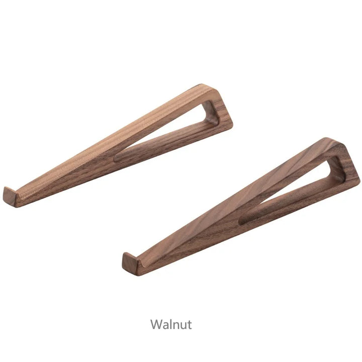 Wooden Laptop Stand – Portable Vertical Foldable Riser for Desk | Ergonomic Heat Dissipation Bracket for Laptop & Tablet