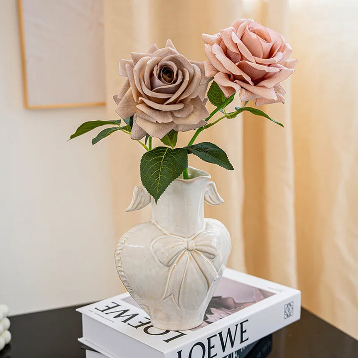 Retro Ceramic Vase for Dried Flowers and Pampas Grass