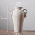 Nordic Ceramic Amphora Vase – Handmade Table Centerpiece