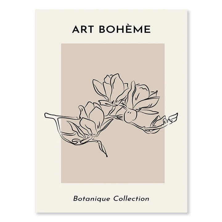 Abstract Black Beige Canvas Print – Geometric Wall Art