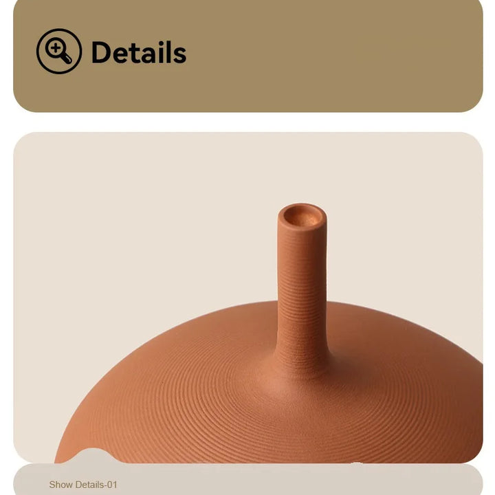 Nordic Retro Ceramic Vase – Modern Tabletop Centerpiece