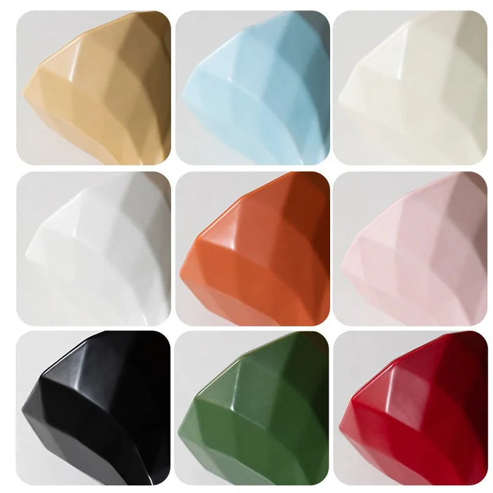 Geometric Ceramic Vase – Modern Centerpiece for Home Décor