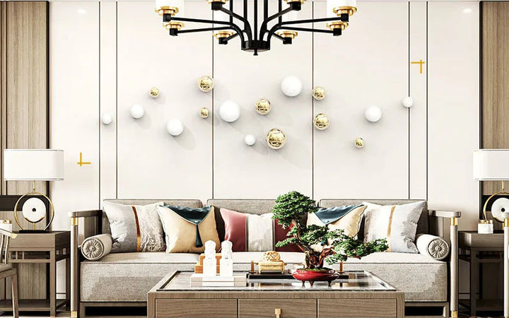 Minimalist Decorative Ball Wall Hanging – Modern Aesthetic Room Ornament