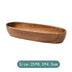 Acacia Wood Snack Plate – Solid Wood Multi-Compartment Tray for Dried Fruit, Nuts, Salad | Rustic Chinese Style Serving Bowl