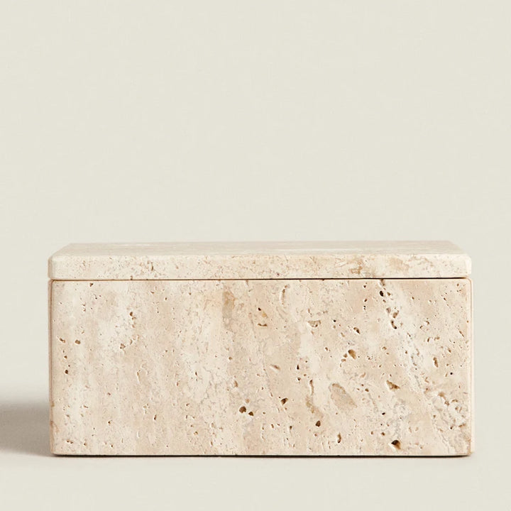Travertine Marble Storage Jar – Jewelry & Bathroom Organizer