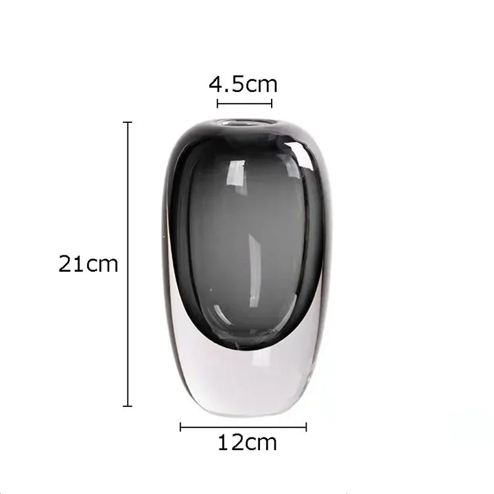 Transparent Crystal Glass Vase – Modern Flower Arrangement Decor