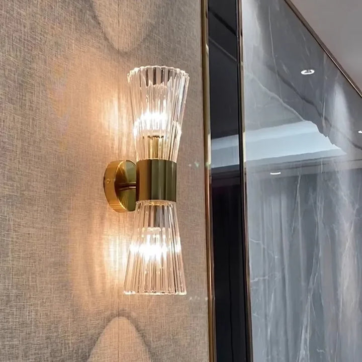 Modern Crystal Wall Lamp – Golden Electroplated Sconce