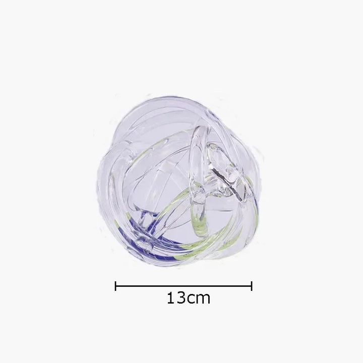 Transparent Glass Knot Sculpture – Modern Art Ornament