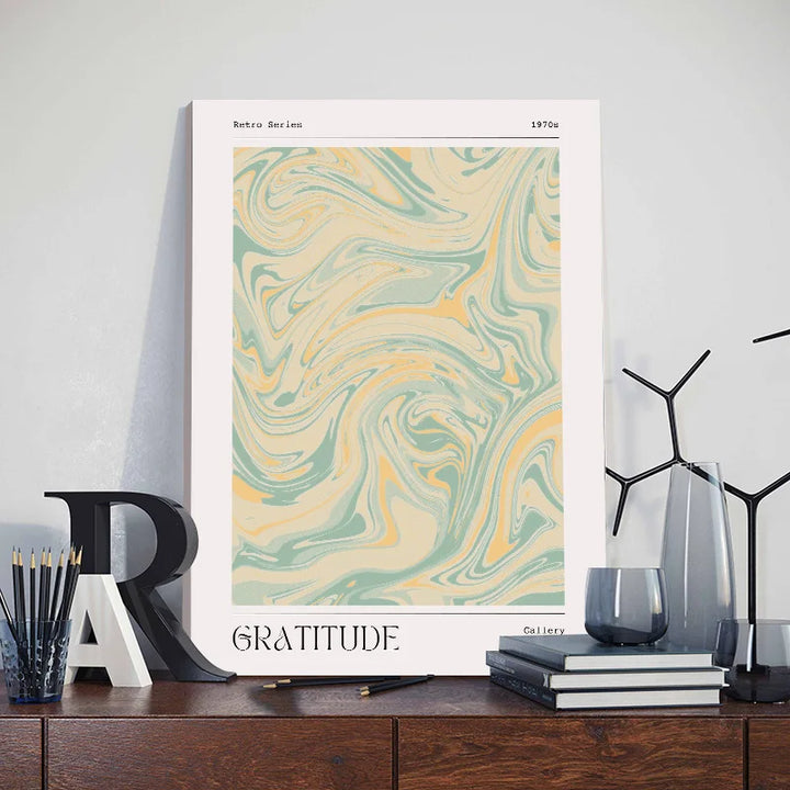 Gradient Spiritual Aura Canvas – Framed Pastel Wall Art