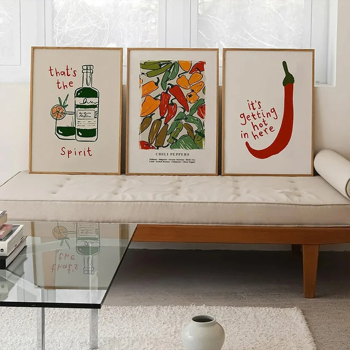 Japanese Hot Chilli Pepper Canvas Print – Kitchen Wall Art