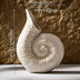 Nordic Ceramic Conch Vase – Modern Tabletop Decor