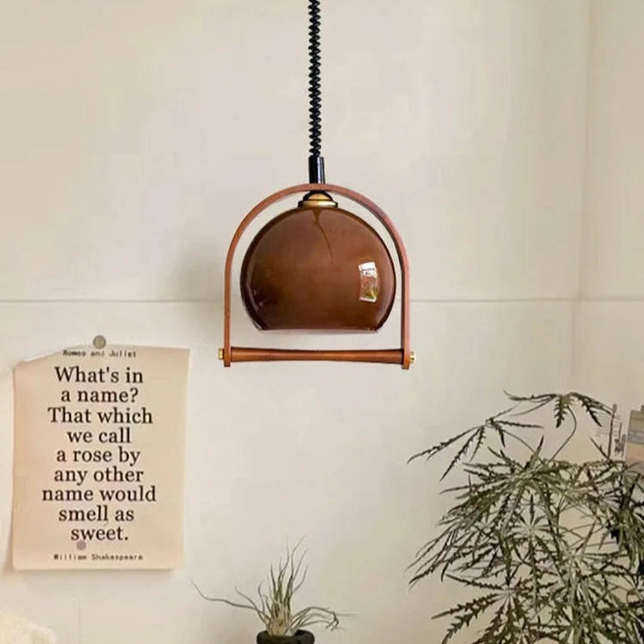 Medieval Glass Pendant Light – Adjustable Indoor Chandelier