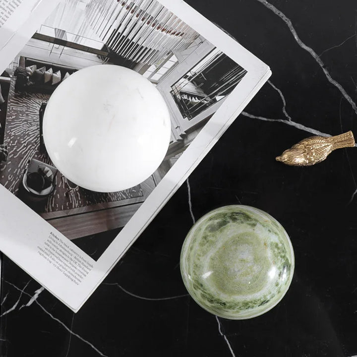 Natural Marble Decorative Sphere – Travertine Stone Ball Décor
