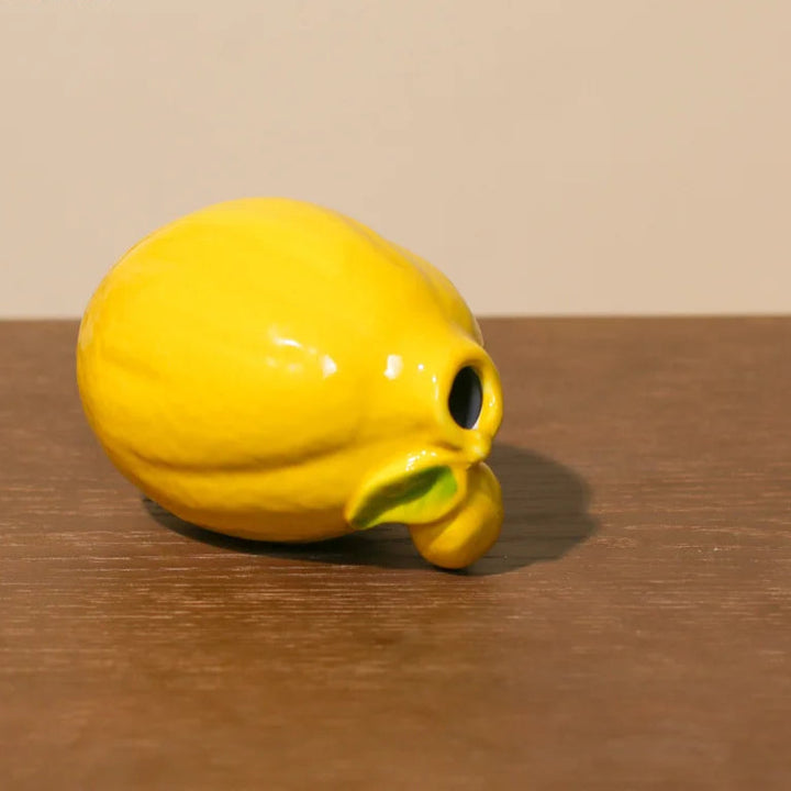 Creative Lemon Ceramic Vase – Modern Fruit Decor