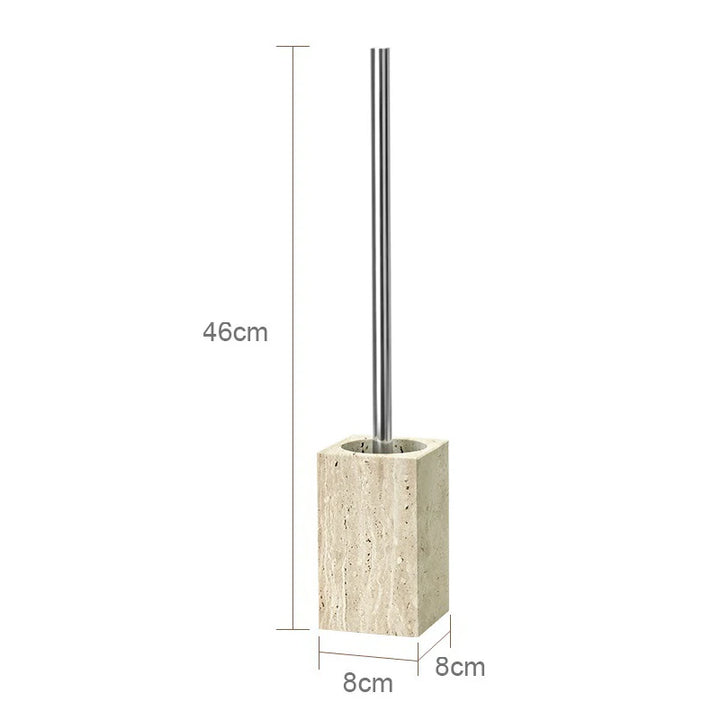 Beige Travertine Marble Bathroom Set – 9-Piece Natural Stone Accessories with Soap Dispenser, Diffuser, Tray & More