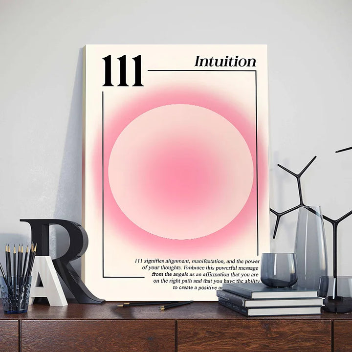 Gradient Spiritual Aura Canvas – Framed Pastel Wall Art