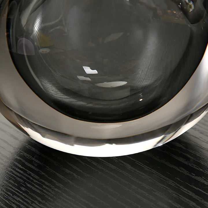 Gradient Glass Vase – Transparent Round Flower Pot Decor