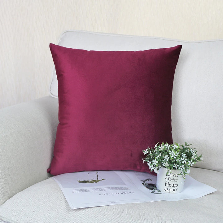 Superfine Velvet Cushion Cover – Soft Solid Luxury Pillowcase