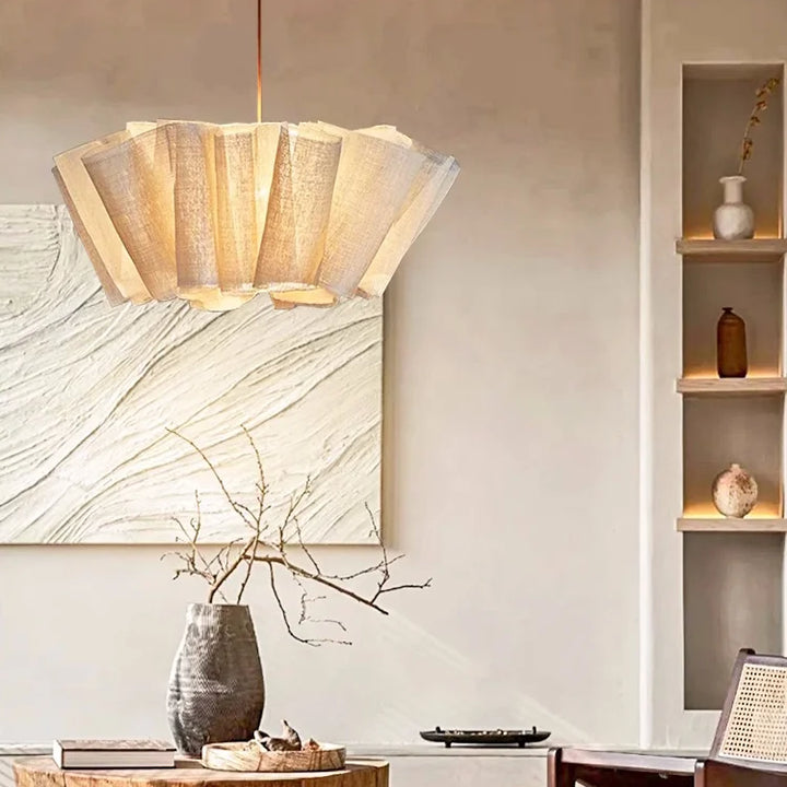 Nordic White LED Pendant Light – Wabi Sabi Chandelier