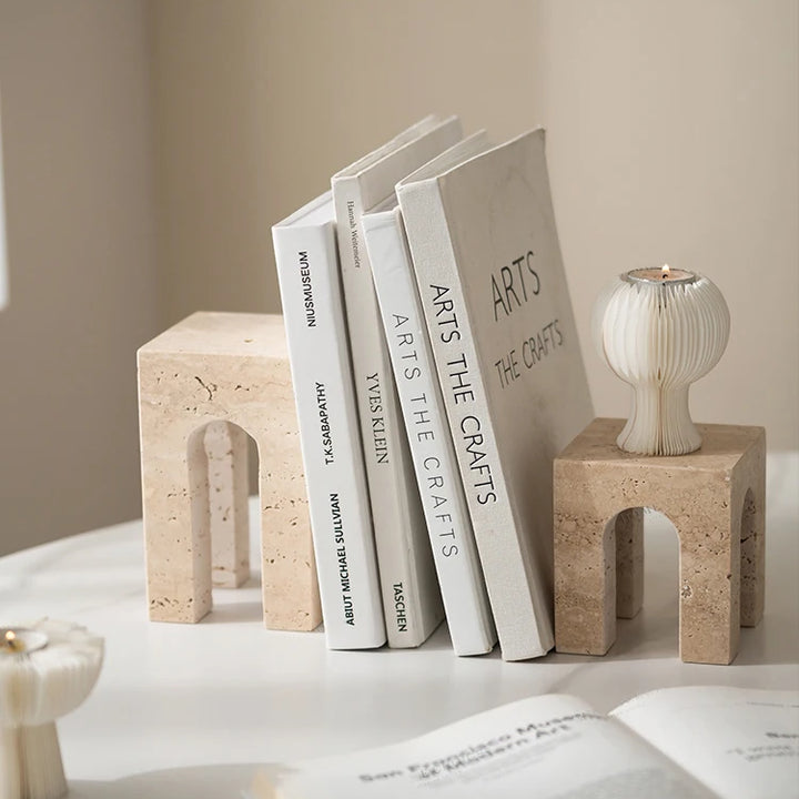 Archway Travertine Sculpture – Luxury Marble Home Décor